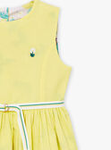 Abito double face in satin di cotone giallo. LAPAKRETTE / 24H2PFI1ROBH705