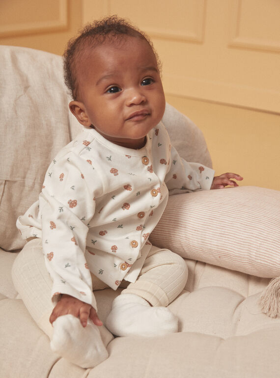 Set cardigan, pantaloni e calze ecrù e greige LOICE / 24H0CM12ENS001