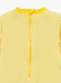 Costume tuta ambra gialla con stampa a righe KISOLOMON / 24E4BGG2CBBB101