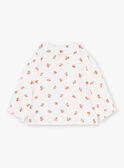 Camicia vaniglia in garza di cotone con stampa frutta GAAGATHE / 23H1BF71CHE114