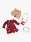 Set per bambola "Mon Adorable Poupée" abito, gilet, borsa e paraorecchie SMAFA0050TH7 / 23J7GF35HPO099