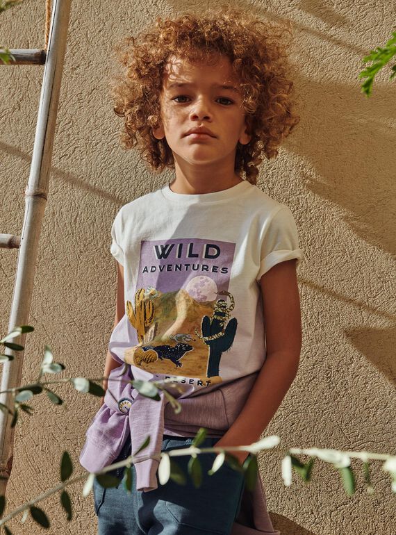 T-shirt tie and dye con motivi deserto FLAMIAGE / 23E3PGO2TMC001