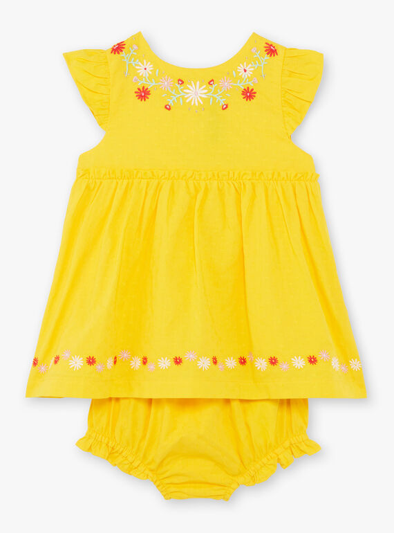 Abito e bloomer abbinato giallo neonata TYGLORIA / 20E1BFZ2ROB102