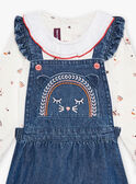 Set body e abito salopette in jeans neonata CABRIGITTE / 22E1BF71ENSP274