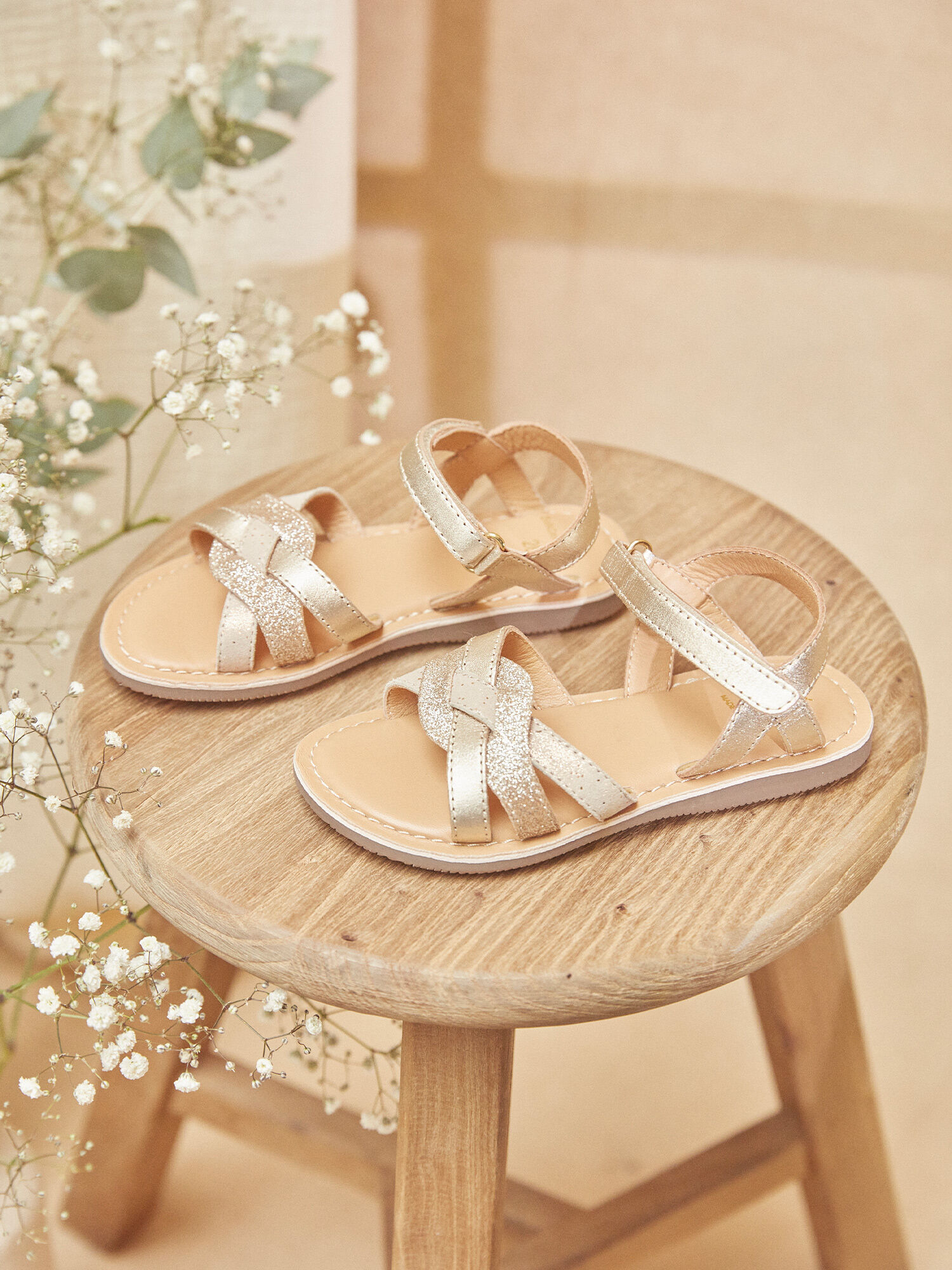 Sandali dorati bambina clearance