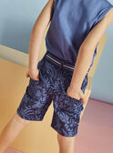 Bermuda navy stampa foglie bambino 22E3PGT3BER070