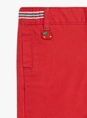 Bermuda in twill rosso mattone neonato CATITI / 22E1BGM1BER506