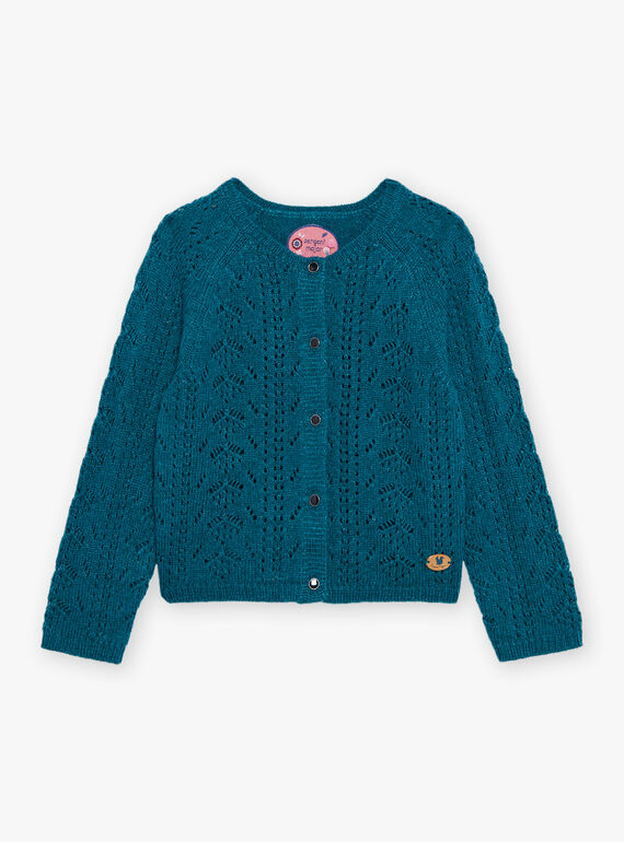 Cardigan traforato petrolio DYZETTE / 22H2PFU1CAR714