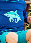 Maglia blu con motivo squalo bambino COMIDAGE / 22E3PGN1PULC231