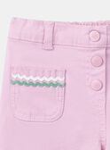 Pantaloni wide legs rosa con tasche ricamate KAPAETTE / 24E2PF31PAN318