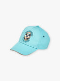 Cappellino turchese in twill con motivo dinosauro FLUBEACHAGE / 23E4PGQ1CHA205
