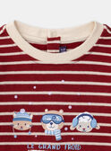 T-shirt a maniche lunghe a righe LASAMUEL / 24H1BGR1TML501