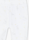 Completo cardigan e pantaloni in velluto bianco neonato unisex ZOEDEN / 21E0NMG1ENS000