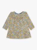 Abito con volant blu navy con stampa a fiori FABETTY / 23E1BF81ROB070