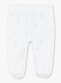 Completo cardigan e pantaloni in velluto bianco neonato unisex ZOEDEN / 21E0NMG1ENS000