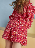Shorts fucsia con stampa a fiori bambina CAUSHOETTE 1 / 22E2PFT3SHO304