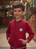 Cardigan in piqué rosso LARILAGE / 24H3PGR1GIL501
