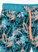 Costume shorts turchese con stampa a fiori KLUMAGEM / 24E3GHG1D3Y202