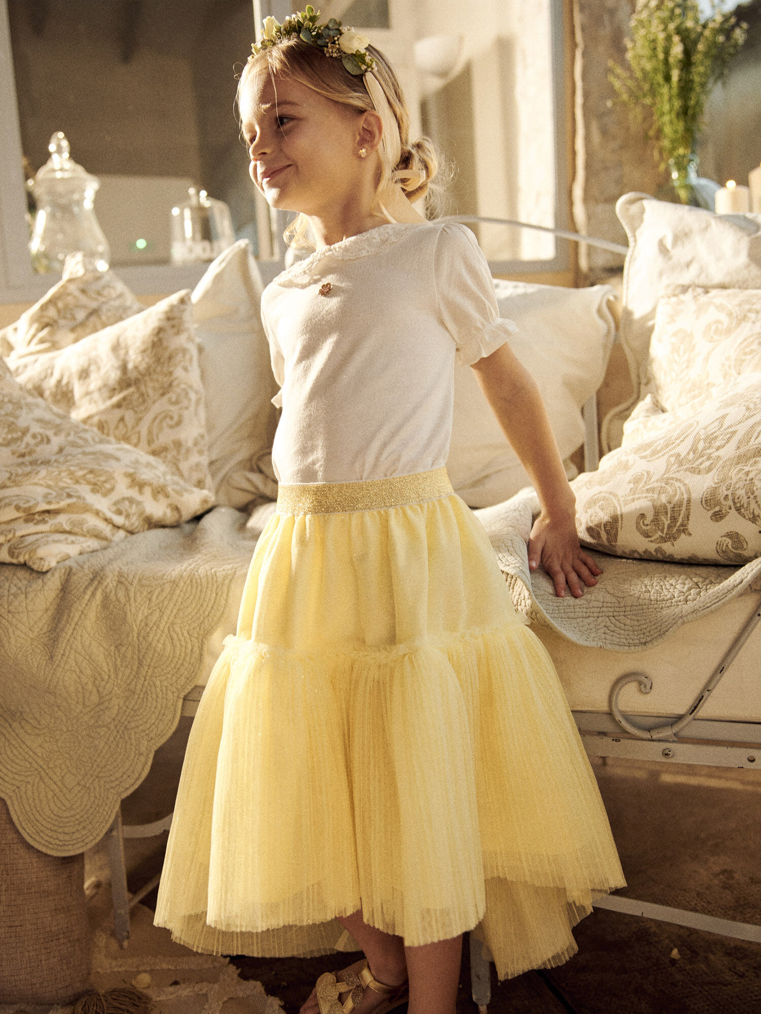 Gonna top asimmetrica tulle