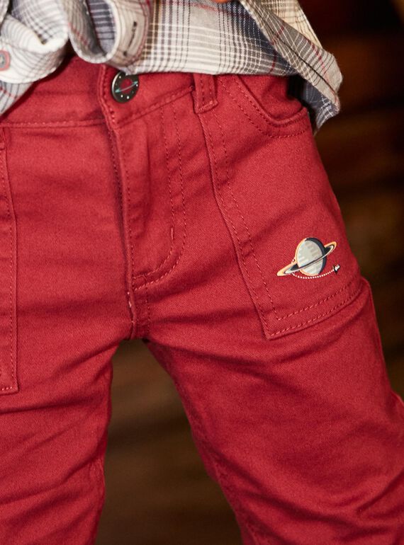 Pantaloni regolari in bordeaux DUMARAGE / 22H3PGZ1PANF507