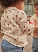 Camicia vaniglia in garza di cotone con stampa frutta GAAGATHE / 23H1BF71CHE114