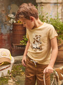 T-shirt beige con stampa KOBALLAGE / 24E3PGD3TMCB103