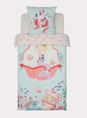 Parure da letto turchese e rosa motivo sirena TIPARURSIR / 20EZEN71PLC213
