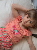 Camicia da notte pesca con stampa a fiori bambina CHOUJIETTE / 22E5PF51CHN413