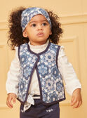 Gilet trapuntato senza maniche blu e bianco LACINDY / 24H1BFJ1CSM001