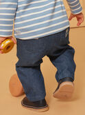 Pantaloni in denim blu con toppe LADORIAN / 24H1BGJ1JEAP274