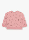 Felpa rosa con stampa animali FAGETIENNE / 23E1BGD2SWED332