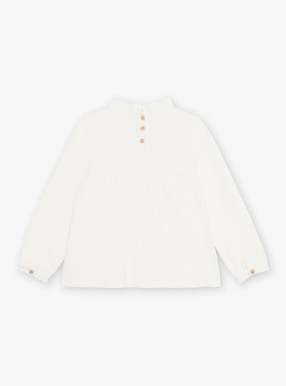 T-shirt ecrù con volant DIACHETTE / 22H2PFY3TML001