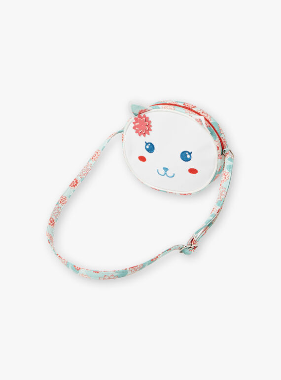 Borsa a tracolla gatto e stampa fiori di loto ZECHAETTE / 21E4PFI1BESK005