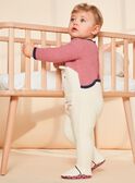 Tutina crema a righe e stampa orso FEDOURSON / 23E5BG21GREA002