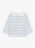 T-shirt a righe écru e  blu navy FABULEUSE / 23E1BF81TEE001