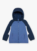 Giubbotto blu avio con cappuccio FRABLOCAGE / 23E3PG53BLO717