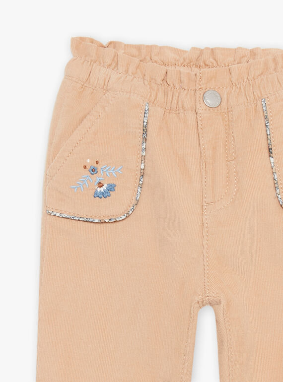 Pantaloni beige in velluto a costine DAREGINE / 22H1BFY1PANI820