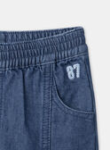 Pantaloni in denim blu con toppe LADORIAN / 24H1BGJ1JEAP274