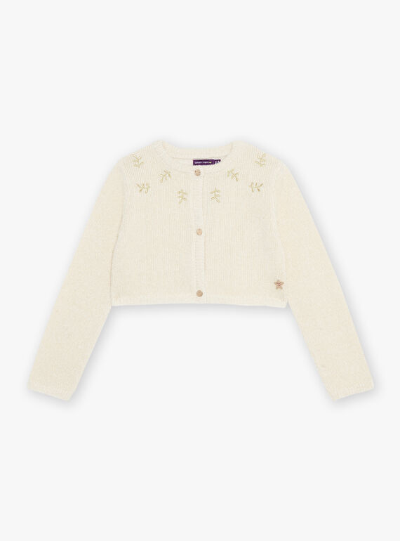 Cardigan corto con stampa foglie DAEMETTE / 22H2PF61CAR005