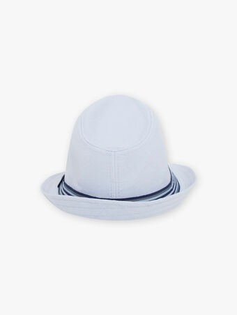 Cappello azzurro fascia fantasia a contrasto bambino CYCHAPAGE / 22E4PG11CHA020