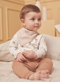 Set maglia, pantaloni e bandana color nocciola ed écru LOGAN / 24H0CG13ENS821