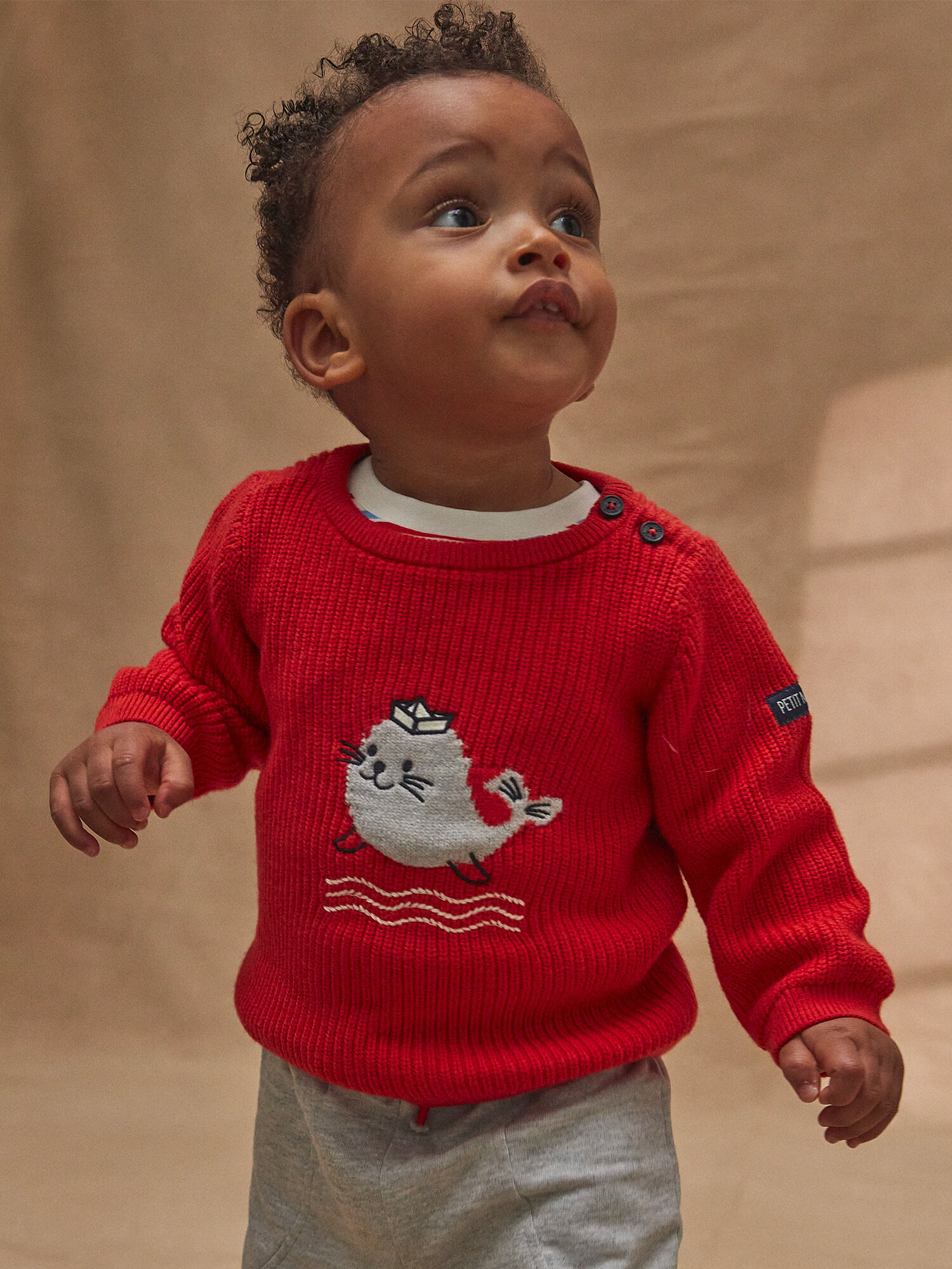 Maglione in maglia con ricamo animale
