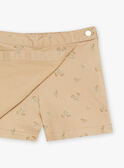 Gonna shorts beige con stampa a fiori glitter GEKOETTE / 23H2PF81JPS080