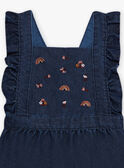 Abito in jeans con motivi ricamati bambina CARLETTE / 22E2PF71CHSP274