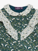 Camicia verde smeraldo con stampa a fiori GACELIA / 23H1BF81CHE608