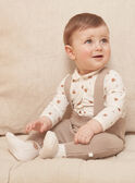 Set pantaloni, body e calze beige e bianco LONDON / 24H0CM11ENS007