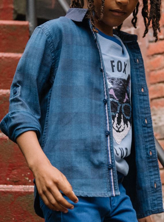 Camicia blu a quadri DACHEMAGE / 22H3PG51CHMC207