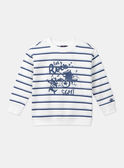 Maglia écru e blu con stampa a righe LERAYAGE / 24H3PGJ1SWE001