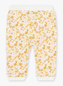 Pantaloni sportivi felpati écru con stampa a fiori FABRITA / 23E1BF81JGB001