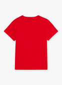 T-shirt rossa con motivo squalo bambino CYDOAGE3 / 22E3PGT1TMCF525